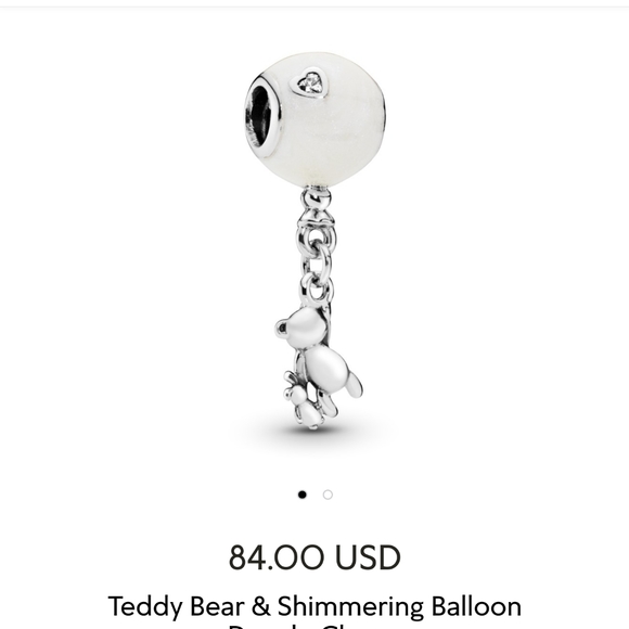 Pandora Teddy And Shimmering Balloon Dangle Charm - Picture 4 of 7